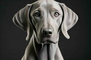 Photo of Weimaraner Dog. AI Generative Pro Photo