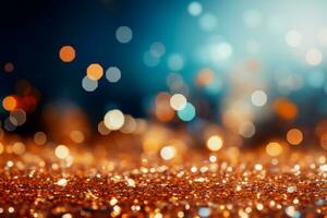 Close ups of sparkling New Years Eve firework displays background with empty space for text photo
