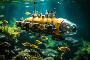 un submarino zumbido capturar un raro marina especies exhibiendo el potencial de ai en documentando biodiversidad foto