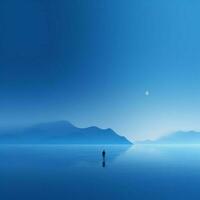 blue Minimalist wallpaper photo