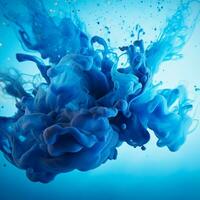 blue color splash photo