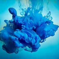 blue color splash photo