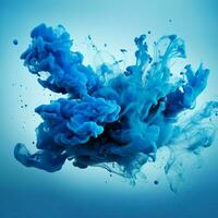 blue color splash photo