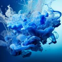 blue color splash photo