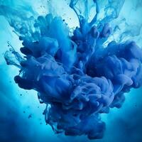 blue color splash photo