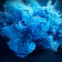 blue color splash photo