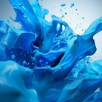 blue color splash photo