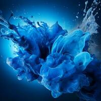 blue color splash photo