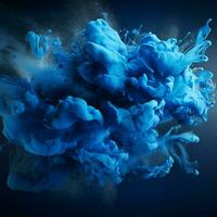 blue color splash photo