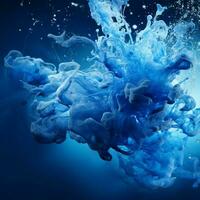 blue color splash photo