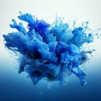 blue color splash photo