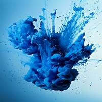 blue color splash photo