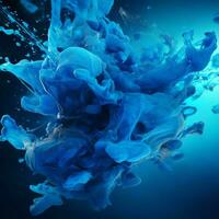 blue color splash photo