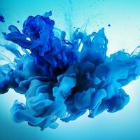 blue color splash photo