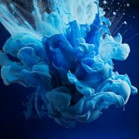 blue color splash photo