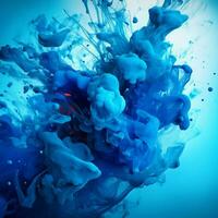 blue color splash photo