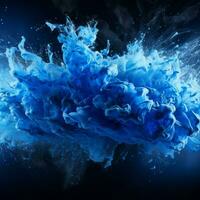 blue color splash photo