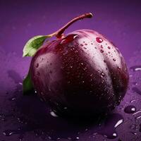 Plum color splash photo