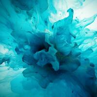 cyan color splash photo