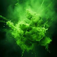 green color splash photo