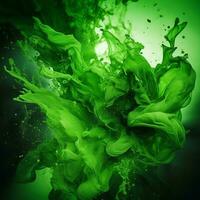 green color splash photo