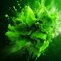 green color splash photo