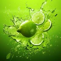 lime color splash photo