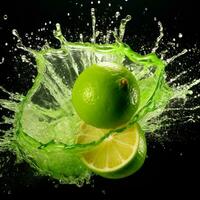 lime color splash photo