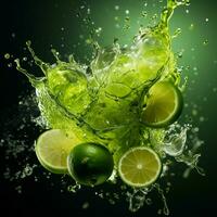 lime color splash photo