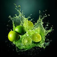 lime color splash photo