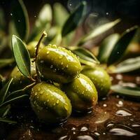 olive color splash photo