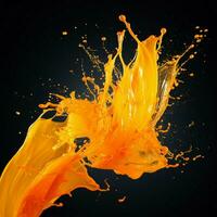 orange color splash photo