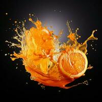 orange color splash photo