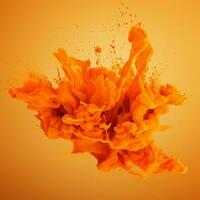 orange color splash photo