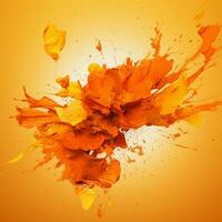 orange color splash photo