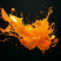 orange color splash photo