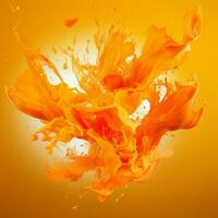 orange color splash photo