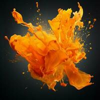 orange color splash photo