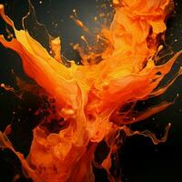 orange color splash photo