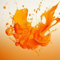 orange color splash photo