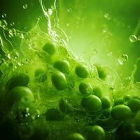 pea green color splash photo