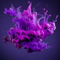 purple color splash photo