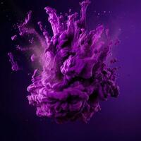 purple color splash photo