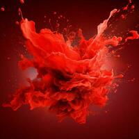 red color splash photo