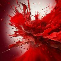 red color splash photo