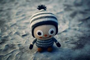 A beanie with a cartoon character on it photo