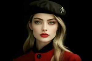 A beret with a classic French style photo