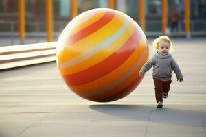 A bouncy ball for outdoor play photo