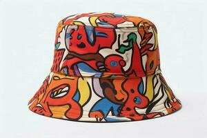 A bucket hat with a reversible design photo