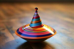 A colorful spinning top photo